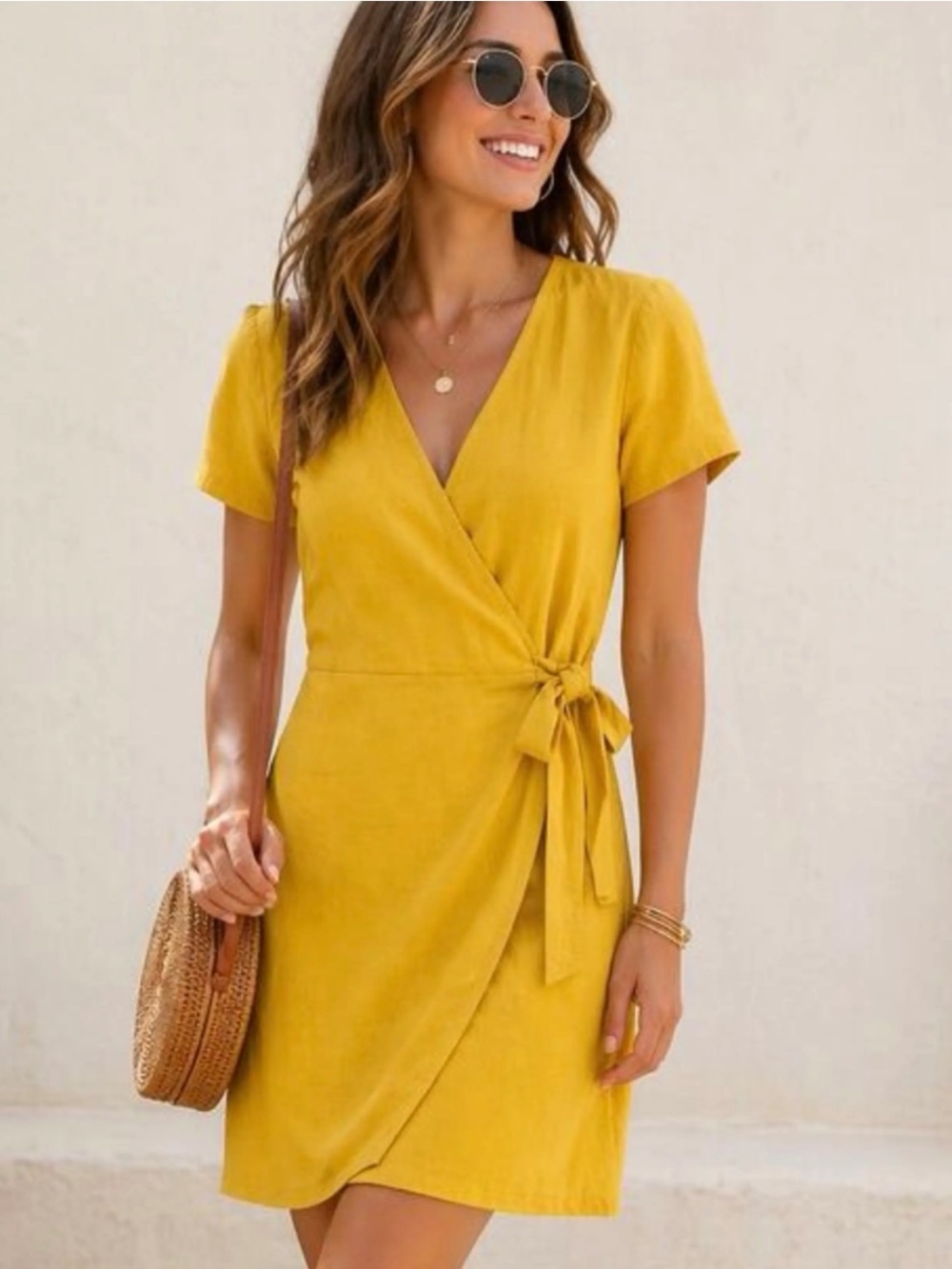 J. Crew Textured knit wrap dress